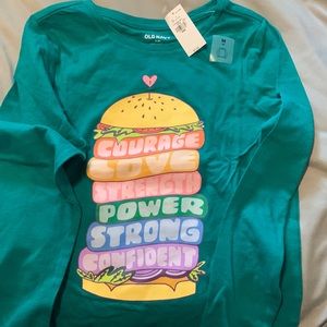 NWT Old Navy girls long sleeve tee shirt